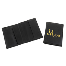 Load image into Gallery viewer, Mr &amp; Mrs Gold Foil Passport Holder Set
