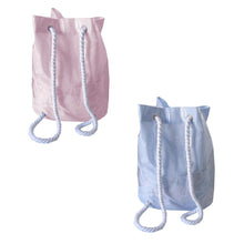 Load image into Gallery viewer, Seersucker Cinch Beach Bag

