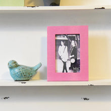 Load image into Gallery viewer, Lifestyle photo of Pink 4&quot; x 6&quot; Lizard Frame
