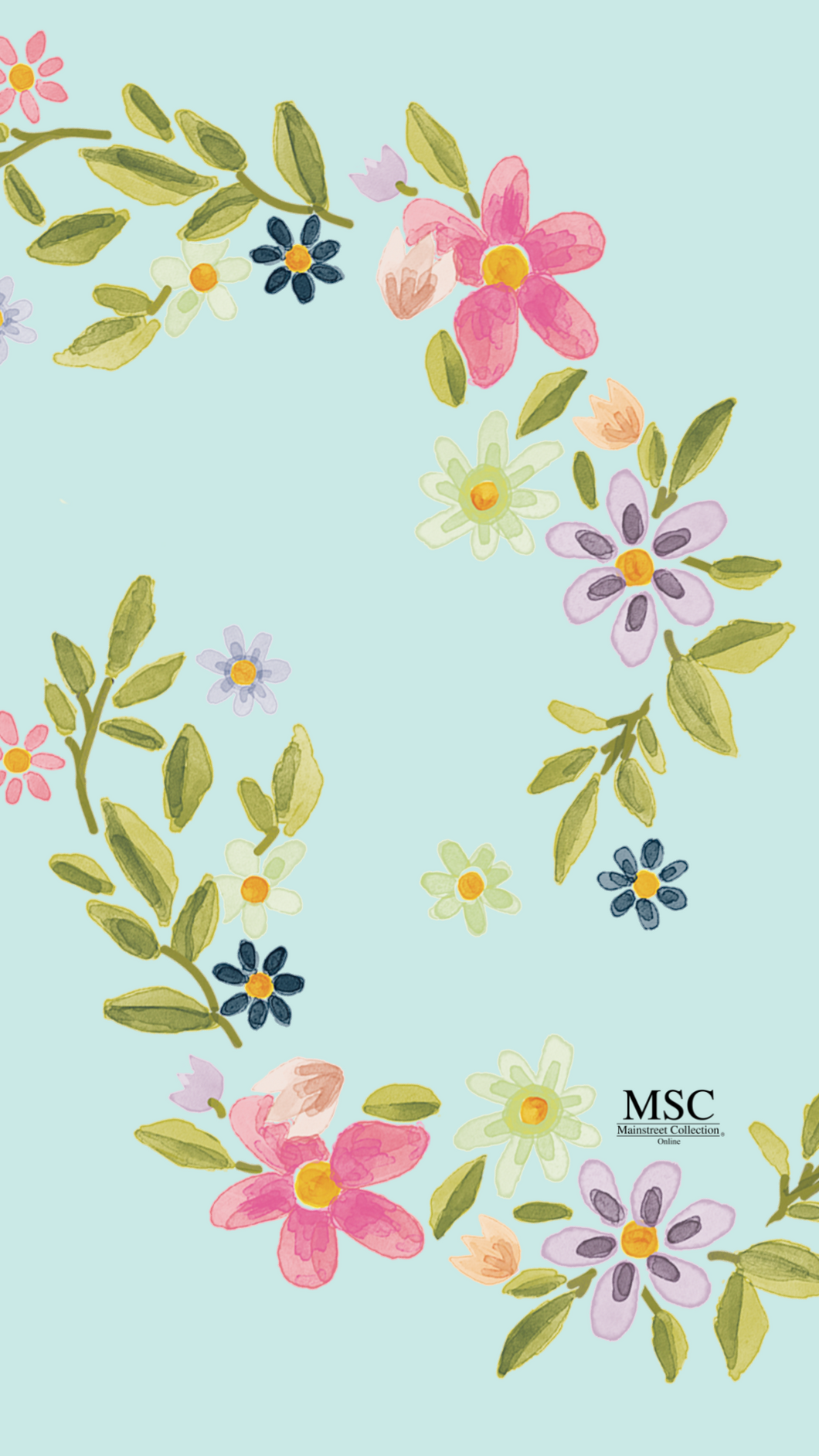 Flower Garland- Phone Wallpaper Freebie