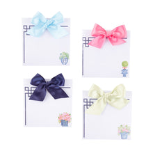 Load image into Gallery viewer, Top view of our Southern Blooms Bow Notepads
