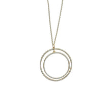 Load image into Gallery viewer, Front view of our Gray Bead Circle Necklace
