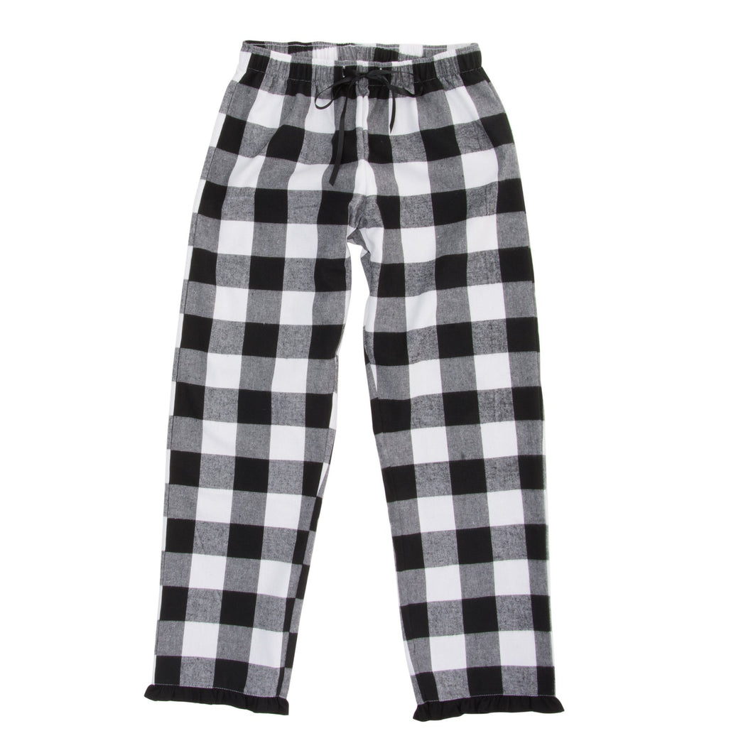 Front view of our Buffalo Check Lounge Pants