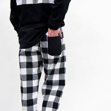 Load image into Gallery viewer, Back view of our Buffalo Check Lounge Pants
