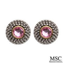 Load image into Gallery viewer, Round Braided Rhinestone Earrings
