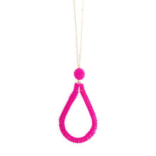 Load image into Gallery viewer, Pink Bead Loop Necklace
