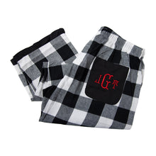 Load image into Gallery viewer, Our Monogrammed Buffalo Check Lounge Pants
