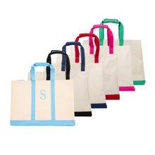 Load image into Gallery viewer, Monogrammed image of our Canvas Big Totes

