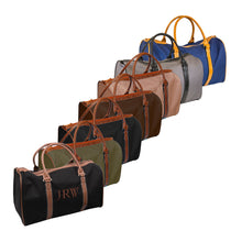 Load image into Gallery viewer, Monogrammed image of our Men&#39;s Canvas Duffle Bags
