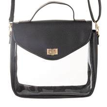 Load image into Gallery viewer, Front view of the black envelope crossbody
