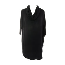 Load image into Gallery viewer, Front view of our Black Cowl Neck Slouch Shirt
