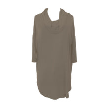 Load image into Gallery viewer, Front view of our Mocha Cowl Neck Slouch Shirt

