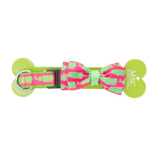 Load image into Gallery viewer, Font view of our Preppy Whale Bow Collar
