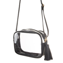 Load image into Gallery viewer, Front view of the black rectangle crossbody
