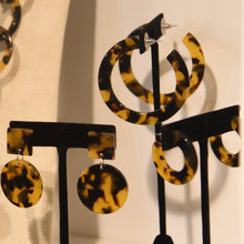 Load image into Gallery viewer, Lifestyle view of our Chunky Tortoise Hoops
