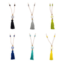 Load image into Gallery viewer, Collection of Ceramic Bead Tassel Necklace

