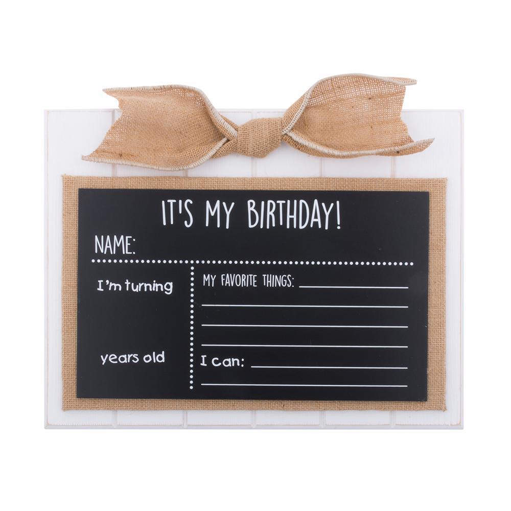All About Me Birthday Chalkboard
