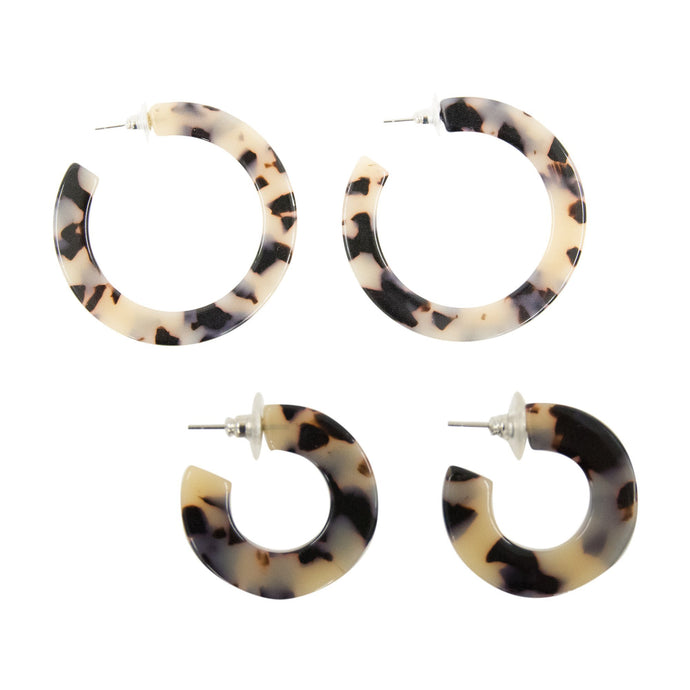 Front view of our Blonde Tortoise Chunky Hoops