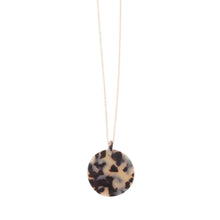 Load image into Gallery viewer, Blonde Tortoise Disc Necklace
