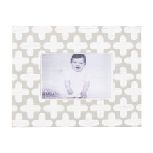Load image into Gallery viewer, Front view of our Grey and White Clover Picture Frame

