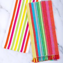 Load image into Gallery viewer, Lifestyle image of our Multi Stripe Dish Towels

