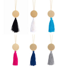 Load image into Gallery viewer, Collection of Disc Tassel Necklace
