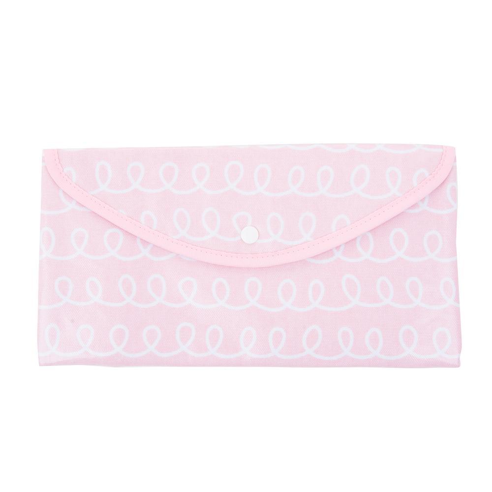 Front view of our Pink Swirl Vinyl Envelope Pouch