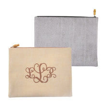 Load image into Gallery viewer, Front view of both of our Bamboo Tassel Pouches
