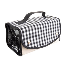 Load image into Gallery viewer, Gingham Roll Up Cosmetic/Accessory Organizer
