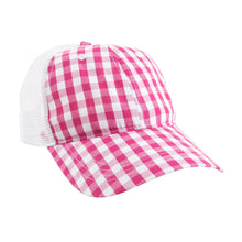 Load image into Gallery viewer, Gingham Trucker Hat
