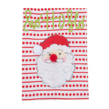 Load image into Gallery viewer, Front view of our Holiday Ho Ho Merry Santa Guest Towel

