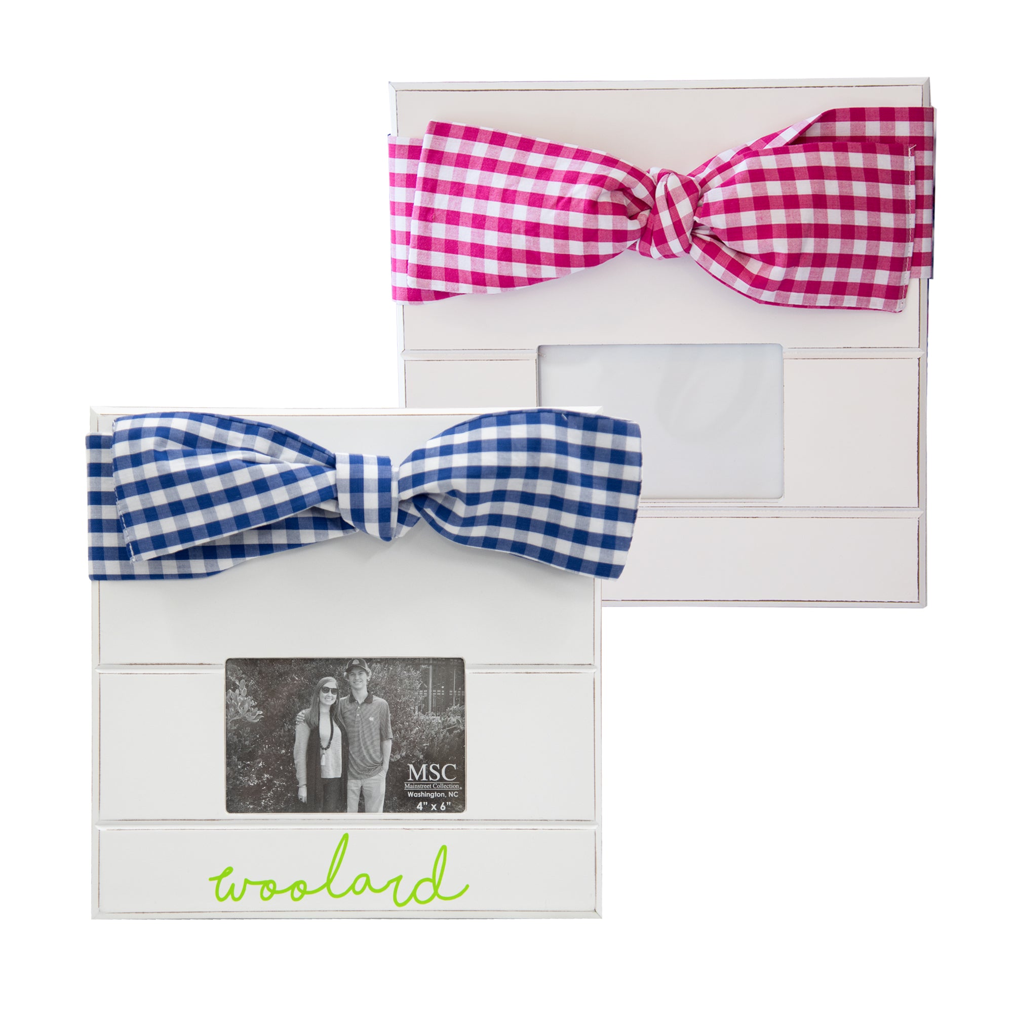 Gingham Bow Picture Frame – Mainstreet Collection Online