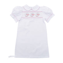 Load image into Gallery viewer, Our Monogrammed Pink Lamb Girl Smocked Day Gown
