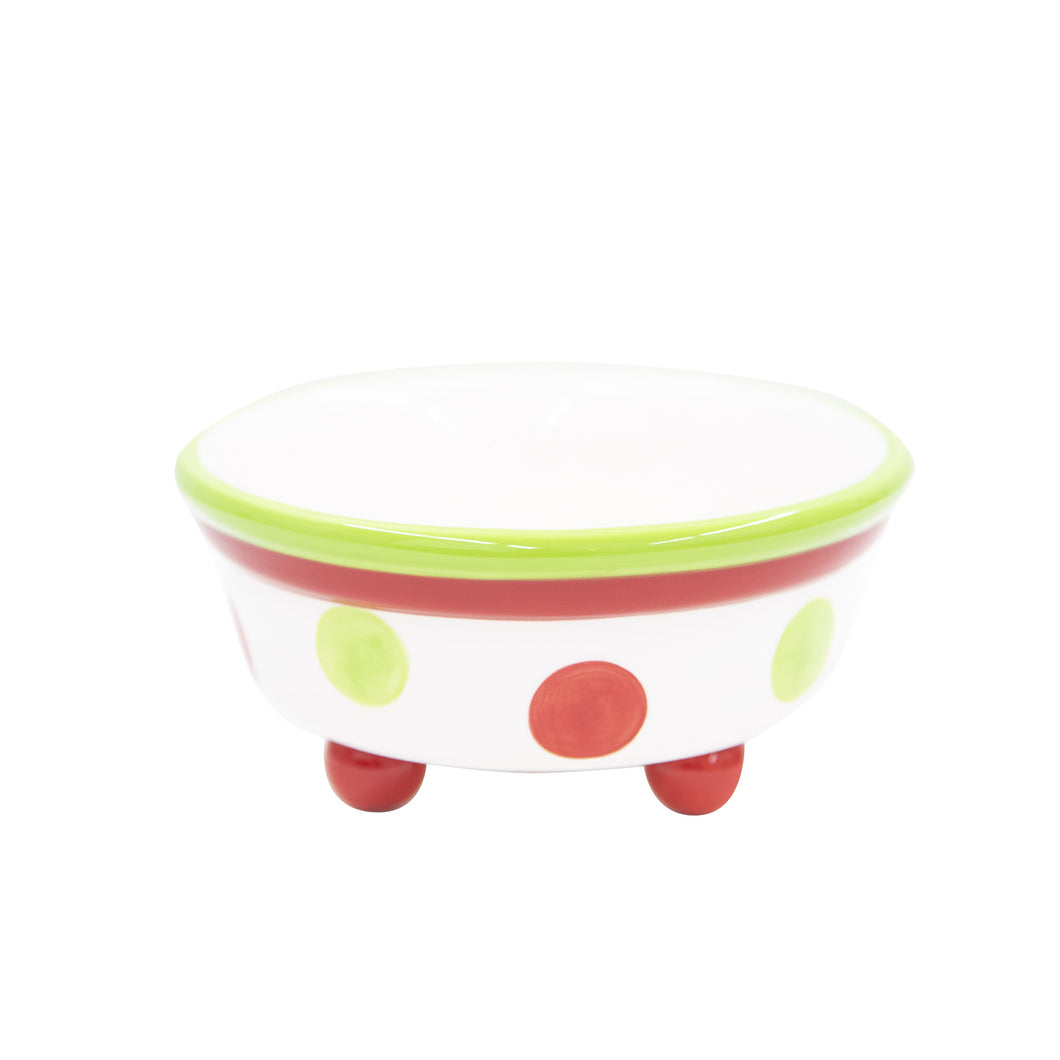 Holiday Ceramic Dot Candy Bowl