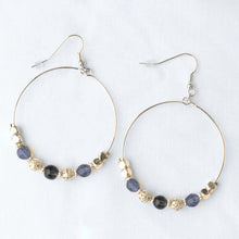 Load image into Gallery viewer, Bead Hoop Earrings
