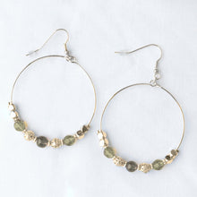 Load image into Gallery viewer, Bead Hoop Earrings
