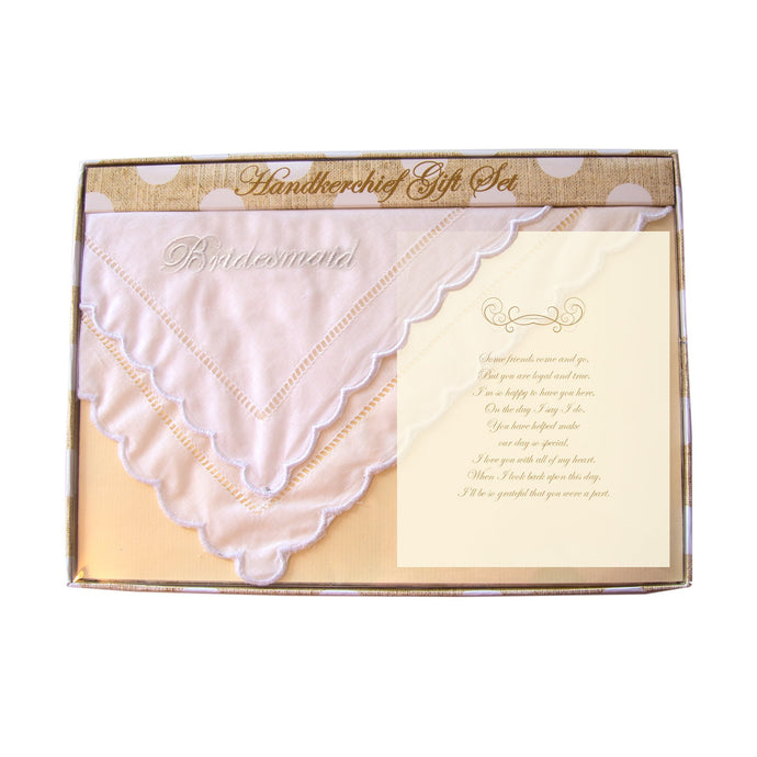 Front view of our Bridesmaid Handkerchief Gift Set