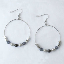 Load image into Gallery viewer, Bead Hoop Earrings
