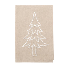 Load image into Gallery viewer, Front view of our Christmas Tree Holiday Knot Linen Icon Towel
