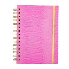 Load image into Gallery viewer, Front view of Pink Lizard Notebook Journal
