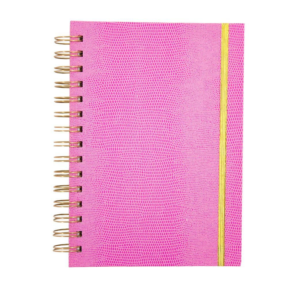 Front view of Pink Lizard Notebook Journal
