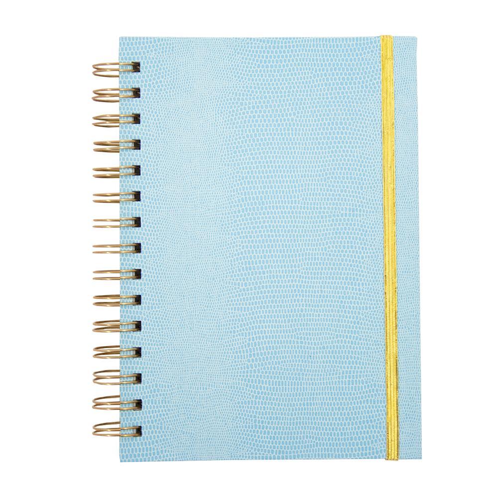 Front view of Turquoise Lizard Notebook Journal