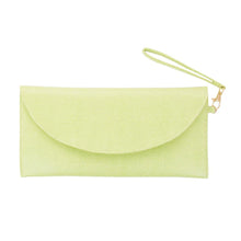Load image into Gallery viewer, Front view of our Green Lizard Foldover Clutch
