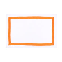 Load image into Gallery viewer, Top view of our Orange Linen Placemat
