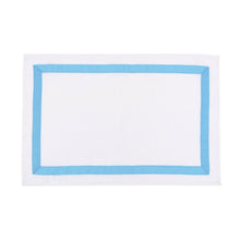 Load image into Gallery viewer, Top view of our Turquoise Linen Placemat
