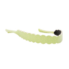 Load image into Gallery viewer, Front view of our Green Lizard Scallop Sunglass Strap
