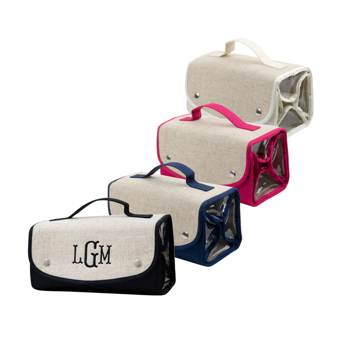 Our Linen Roll Up Cosmetic Bags