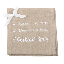 Load image into Gallery viewer, &quot;Cocktail Party&quot; Linen Cocktail Napkins
