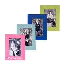 Load image into Gallery viewer, Front view of all 4 of our Lizard 4&quot; x 6&quot; Frames, Green, Navy, Turquoise, and Pink
