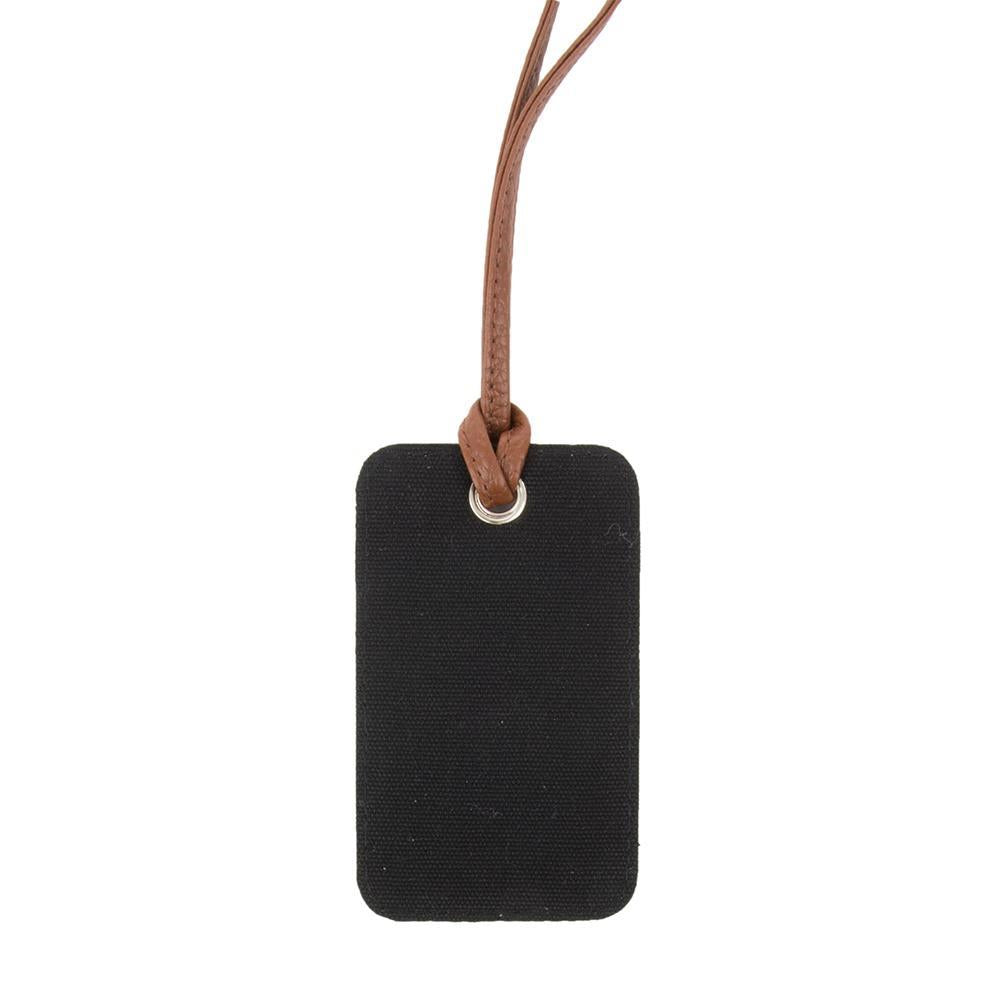 Front view of our Black Men Luggage Tag